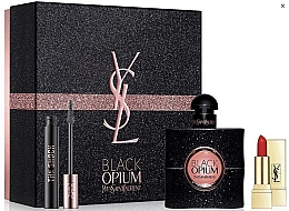 Парфумерія, косметика Yves Saint Laurent Black Opium - Набір (edp/50ml + mascara/2ml + lipstick/1.4ml)