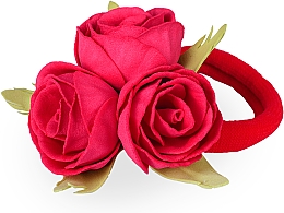 Резинка для волосся ручної роботи "Червона потрійна троянда" - Katya Snezhkova — фото N2