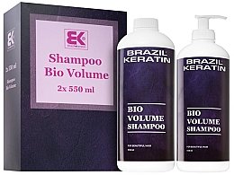Духи, Парфюмерия, косметика Набор - Brazil Keratin Bio Volume Shampoo Set (h/shampoo/550mlx2)