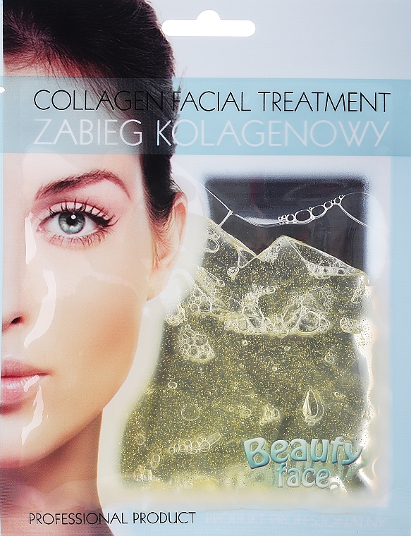 Коллагеновая маска с частицами золота - Beauty Face Collagen Hydrogel Mask — фото N1