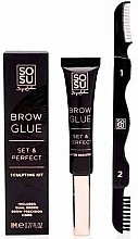 Набор для бровей - Sosu Cosmetics Brow Glue Sculpting Kit — фото N1