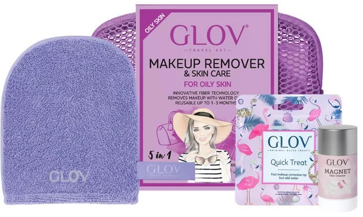 Набор - Glov Expert Travel Set Oily and Mixed Skin (glove/mini/1pcs + glove/1pcs + stick/40g) — фото N1