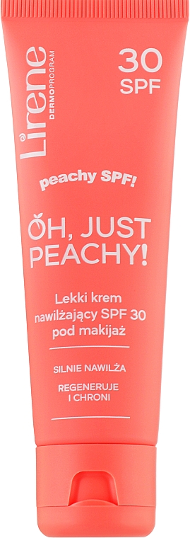 Легкий увлажняющий крем под макияж "Oh, Just Peachy!" SPF 30 - Lirene Light Spf 30 Moisturizing Cream Under Make-Up
