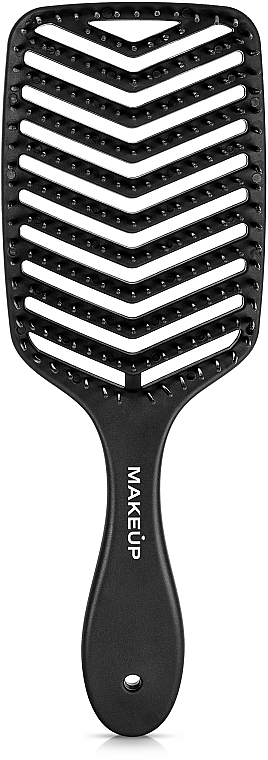 Продувная расческа для волос, черная - MAKEUP Massage Air Hair Brush Black — фото N1