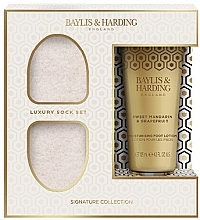 Парфумерія, косметика Набір - Baylis & Harding Sweet Mandarin & Grapefruit Luxury Foot Care Gift Set (foot/lot/125ml + socks)