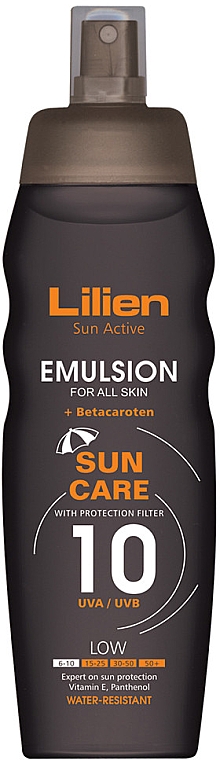Солнцезащитная эмульсия для тела - Lilien Sun Active Emulsion SPF 10 — фото N1