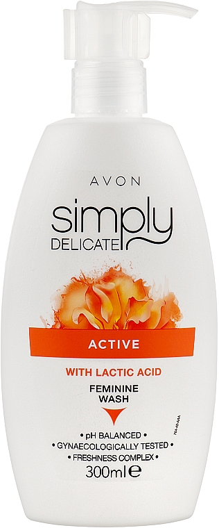 Крем-гель для інтимної гігієни з молочною кислотою - Avon Simpy Delicate Feminine Wash — фото N1