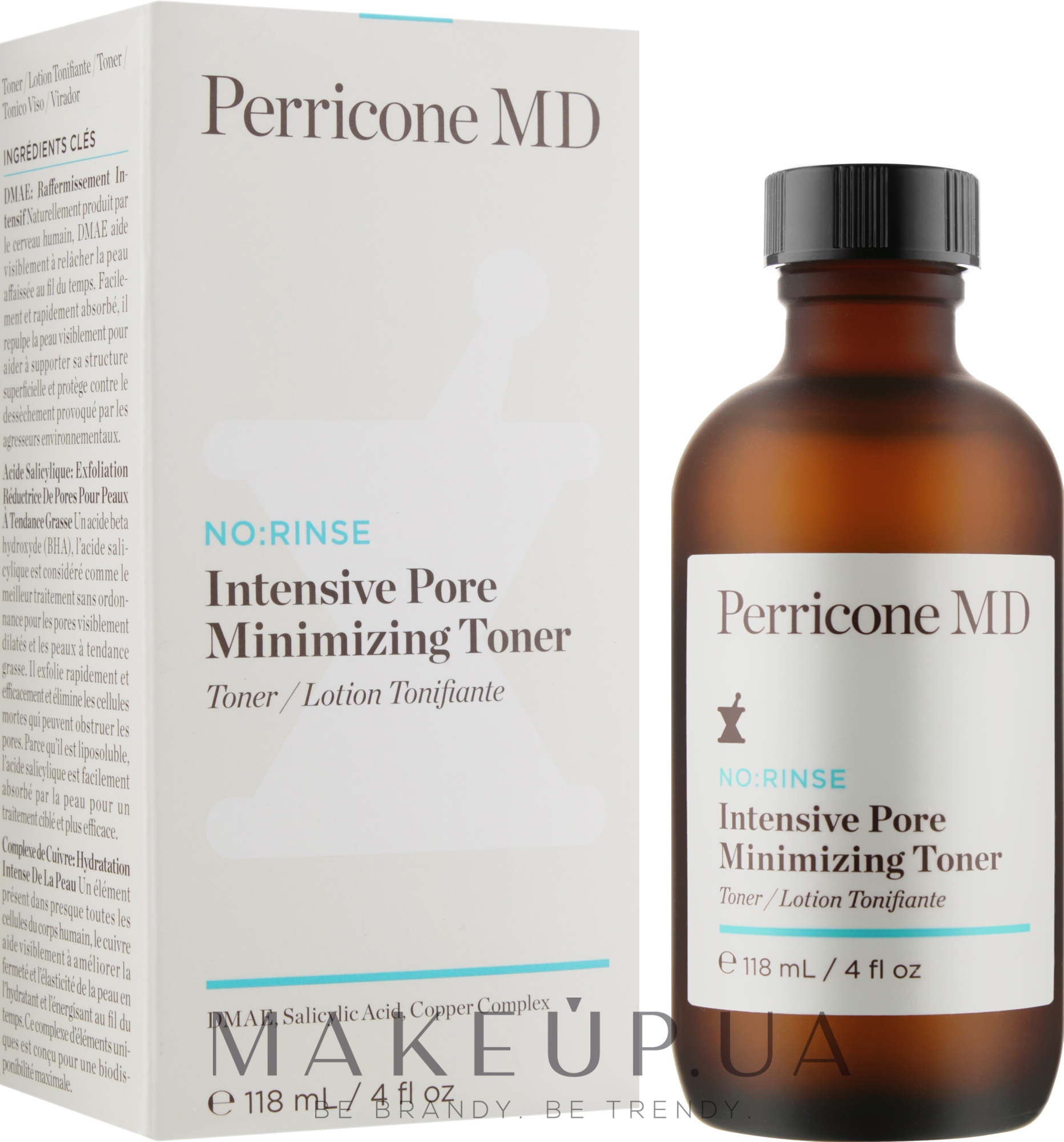 Незмивний тонік для обличчя, який звужує пори - Perricone MD No:Rinse Intensive Pore Minimizing Toner — фото 118ml