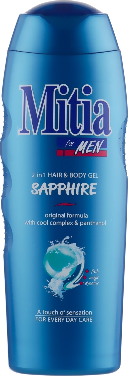Мужской шампунь-гель для душа 2 в 1 "Сапфир" - Mitia Sapphire Hair and Body Gel