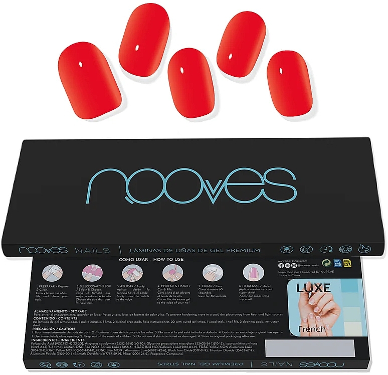 Набір для нігтів - Nooves Starter Kit Beauty Red Pack Crimson Red & Piccante — фото N3