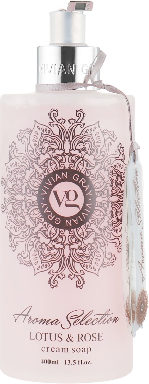 Рідке крем-мило - Vivian Gray Aroma Selection Lotus & Rose Cream Soap — фото N1