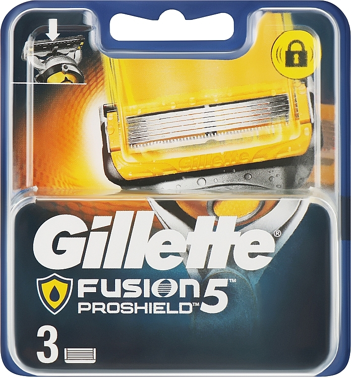 Змінні касети для гоління, 3 шт. - Gillette Fusion ProShield — фото N1