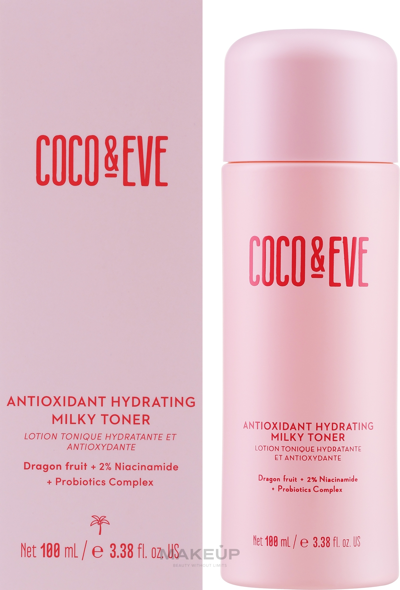 Молочний тонік для обличчя - Coco & Eve Antioxidant Hydrating Milky Toner — фото 100ml