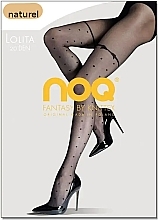 Колготки жіночі в горошок "Lolita", 20 Den, naturel - Knittex — фото N1
