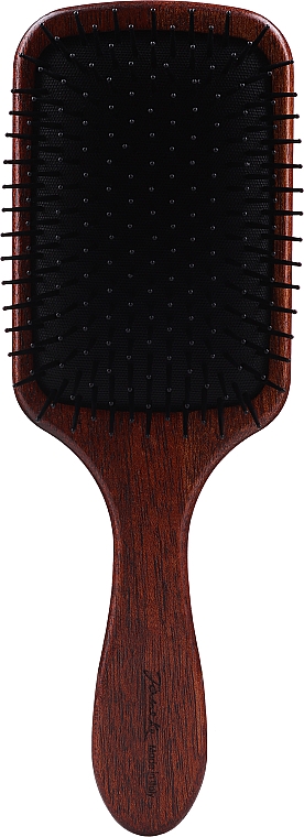 Квадратная расческа для волос из дерева бубинга. 24 см - Janeke Bobinga Wood Hairbrush — фото N1