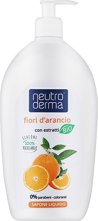 Рідке мило з органічними екстрактами Квітів апельсину - Neutro Derma Flori Darancio — фото N1