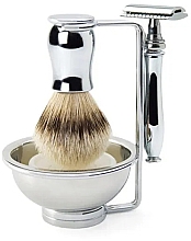 Парфумерія, косметика Набір для гоління - Edwin Jagger Chatsworth Plain 4 Piece Double Edge Safety Razor Set Best Badger