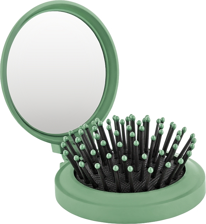 Гребінець для волосся з дзеркалом, Pf-244, ментоловий - Puffic Fashion — фото N1