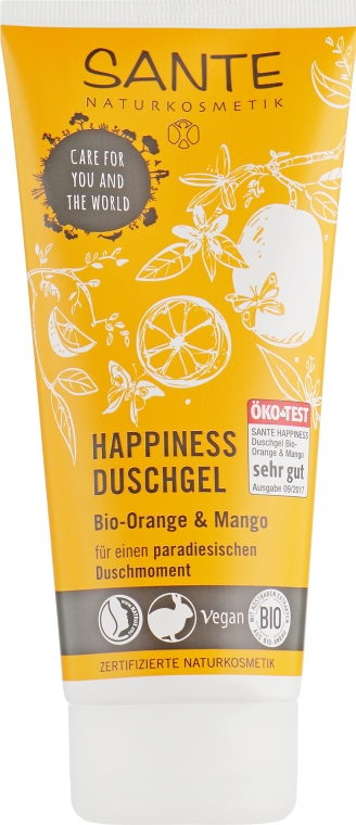 Біо-гель для душу "Апельсин Манго" - Sante Happiness Shower Gel — фото N1