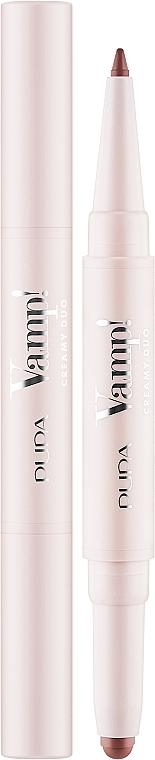 Карандаш и помада для губ 2 в 1 - Pupa Vamp! Creamy Duo Contouring Lip Pencil & Brilliant Lipstick