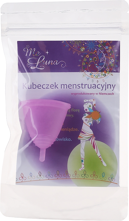 Менструальная чаша с ножкой, размер M, розовая - MeLuna Soft Menstrual Cup Stem — фото N1
