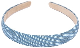 Обруч для волос "Denim", в полосочку FA-5873, голубой - Donegal — фото N1