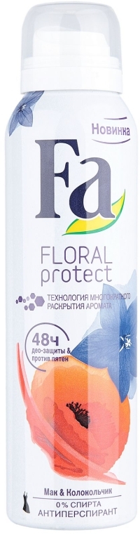 Дезодорант спрей - Fa Floral Protect Deodorant "Мак & Колокольчик"