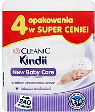 Духи, Парфюмерия, косметика Салфетки для новорожденных, 240шт - Kindii New Baby Care Wipes