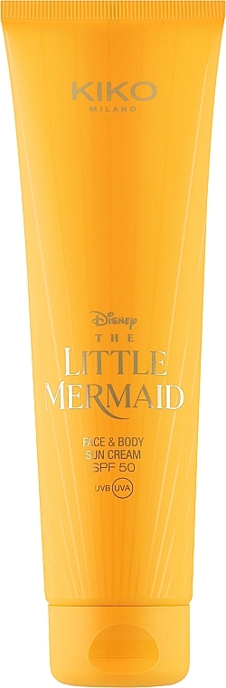 Водостійкий сонцезахисний крем для обличчя й тіла - Kiko Milano Disney The Little Mermaid Face & Body Sun Cream SPF 50 — фото N1