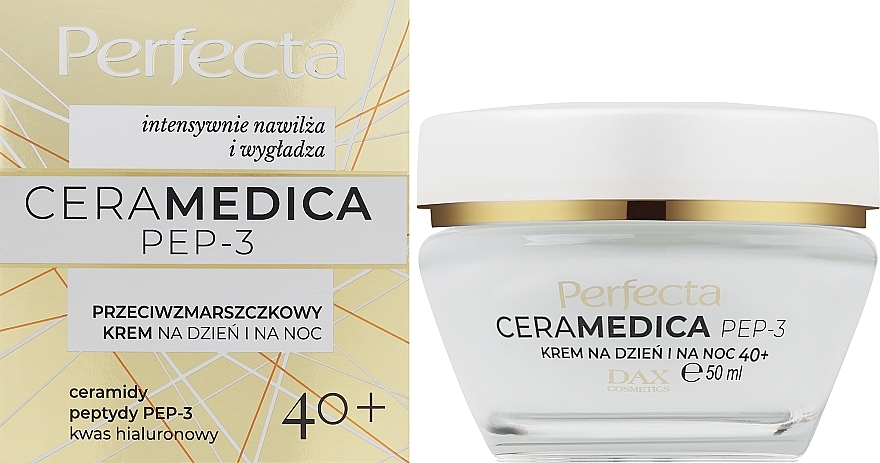 Крем проти зморщок на день і ніч 40+ - Perfecta Ceramedica Pep-3 Face Cream 40+ — фото N2
