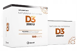 Пищевая добавка "Витамин D3 2000 iu", в капсулах - Laborell — фото N1