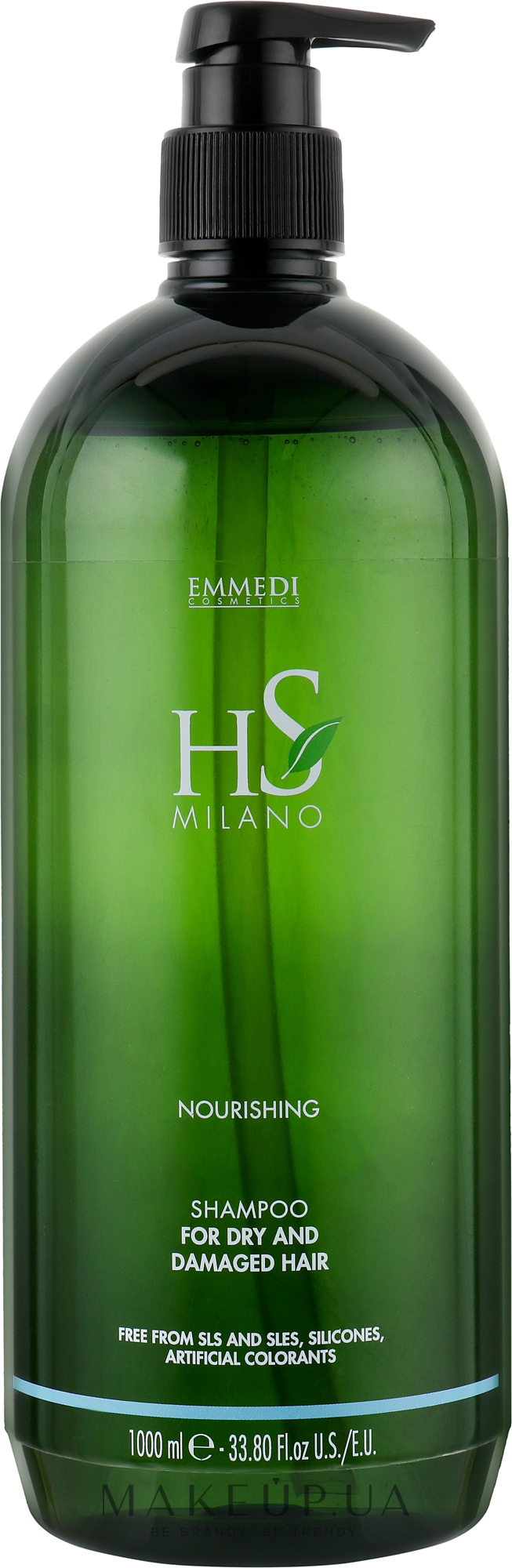Питательный шампунь для сухих и поврежденных волос - HS Milano Nourishing Shampoo For Dry And Damaged Hair — фото 1000ml