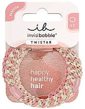 Набор резинок для волос, 3 шт. - Invisibobble Twistar Blush Braids — фото N1