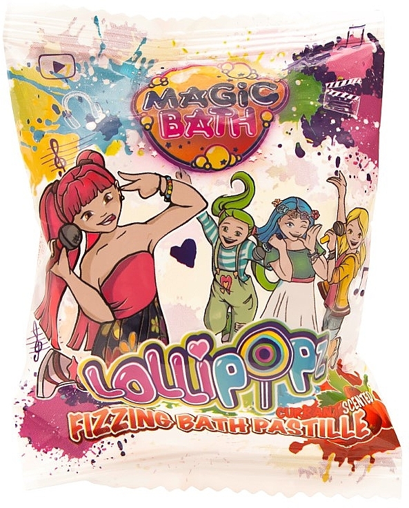 Бурхливі таблетки для ванної, журавлина - EP Line Lollipopz Fizzing Bath Pastille — фото N1