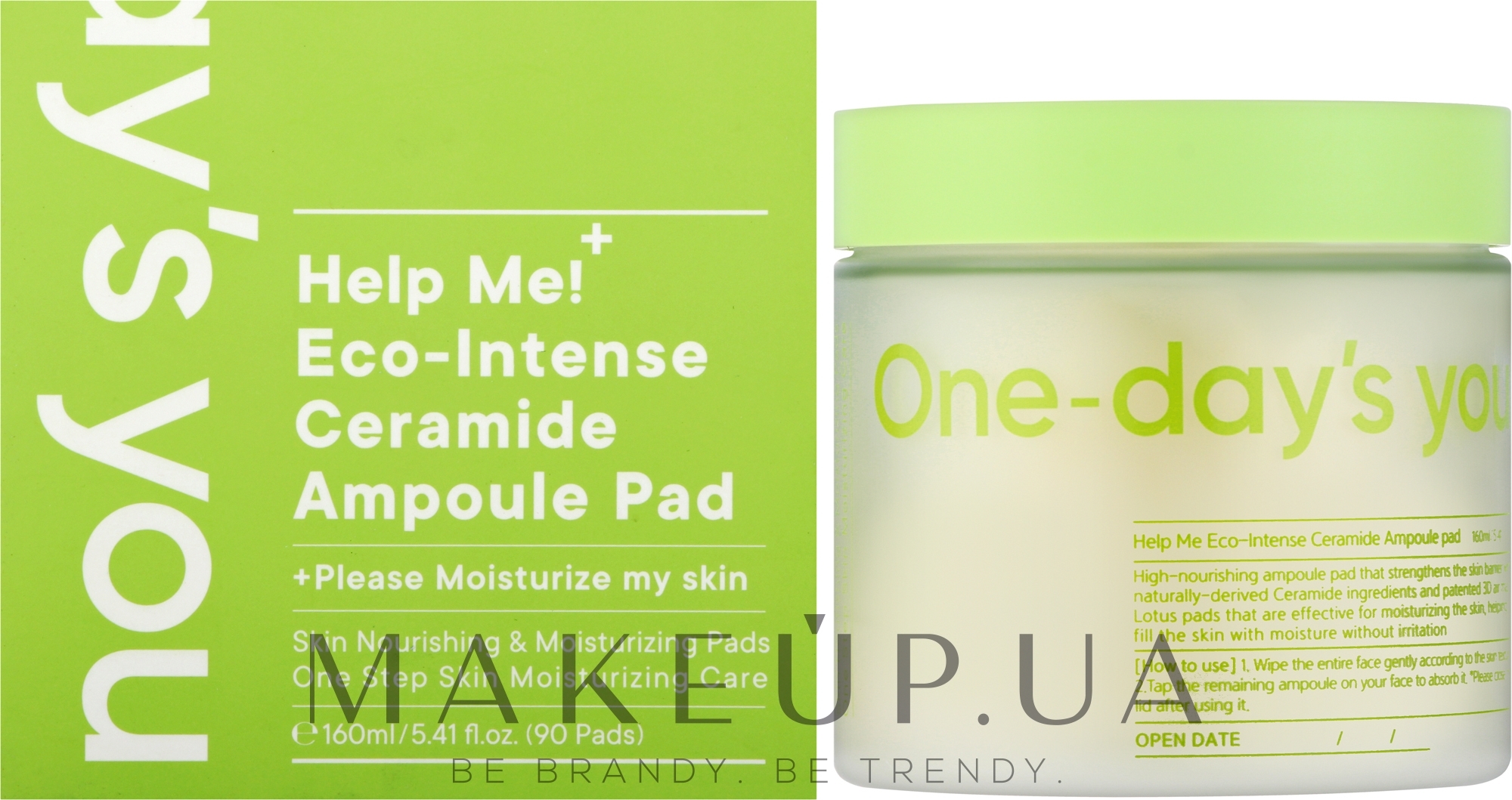 Тонер-диски з керамідами - One-Days You Help Me! Eco-Intense Ceramide Ampoule Pad — фото 90шт