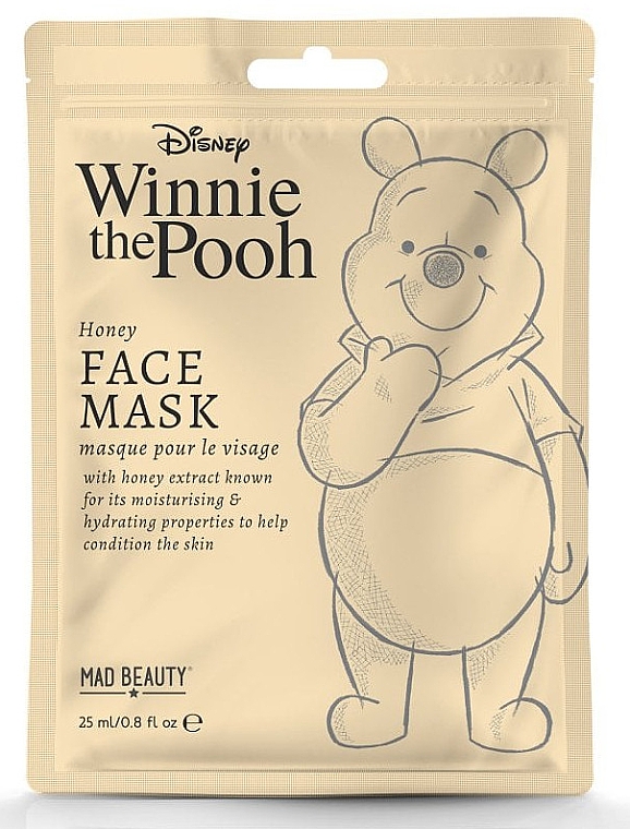 Маска для обличчя "Мед" - Mad Beauty Disney Winnie The Pooh Sheet Mask — фото N1