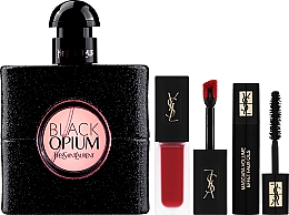 Yves Saint Laurent Black Opium - Набір (edp/90ml + mascara/2ml + lipstick/) — фото N4