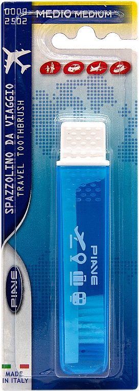 Зубна щітка "Вояж" середня, блакитна - Piave — фото N2