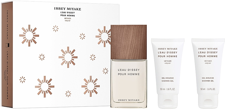 Issey Miyake L'eau D'issey Pour Homme Vetiver - Набор (edt/50ml + sh/gel/2x50ml) — фото N1