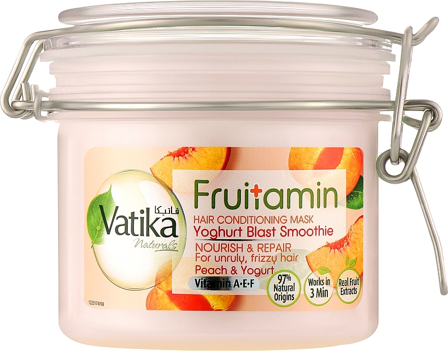 Маска для волос "Персик и Йогурт" - Dabur Vatika Naturals Fruitamin Peach And Yogurt Hair Conditioning Mask — фото N1