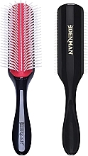 Парфумерія, косметика Щітка для волосся D4, чорна з рожевим - Denman Large 9 Row Styling Brush