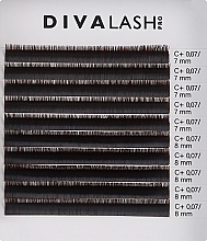 Ресницы для наращивания C+ 0.07 (7-8 мм), 10 линий, coffee - Divalashpro — фото N1