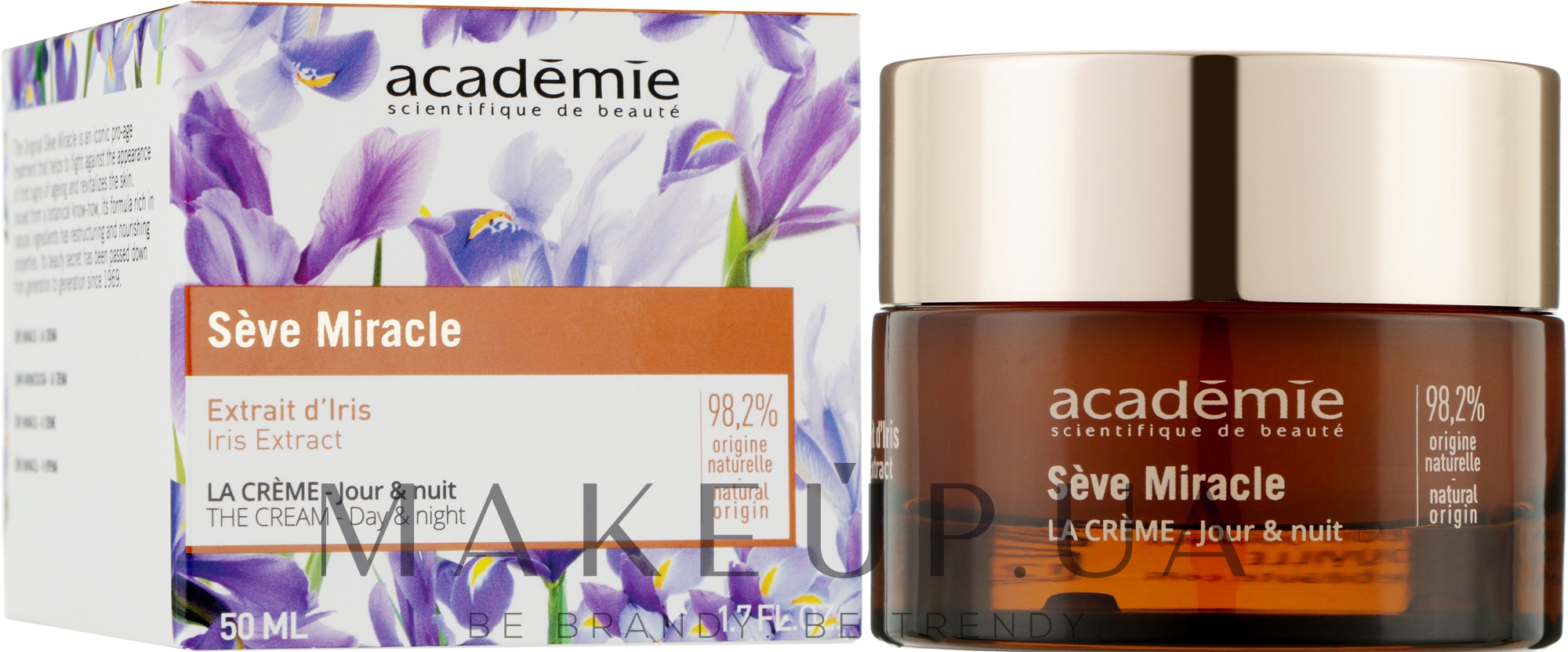 Крем для лица с экстрактом ириса - Academie Seve Miracle Iris Extract The Cream Day & Night — фото 50ml