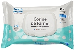 Парфумерія, косметика Серветки дитячі, 70 шт. - Corine de Farme Baby Bio Fresh And Natural