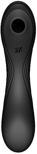 Вакуумний вібратор, 17 см, чорний - Satisfyer Curvy Trinity 4 — фото N3