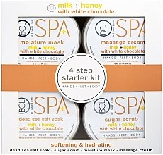 Духи, Парфюмерия, косметика Набор - BCL SPA 4 Step Starter Kit Milk Honey (scr/85g + salt/85g + mask/85ml + cr/85ml)