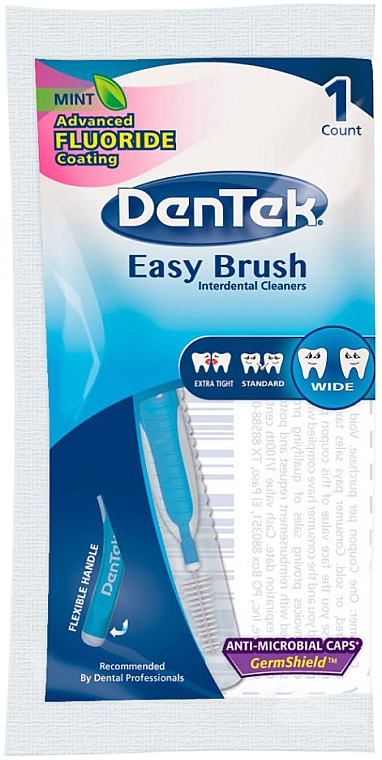 Міжзубні щітки для широких проміжків, блакитні - DenTek Easy Brush — фото N1