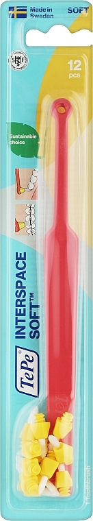 Межзубная щетка с насадками, красная - TePe Interspace Soft — фото N1