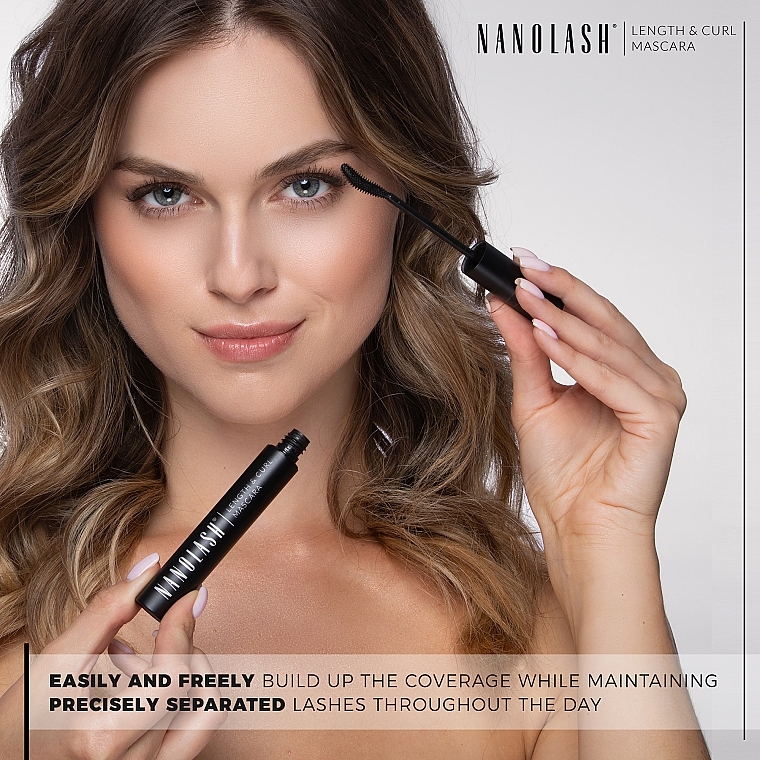 Тушь для ресниц "Удлинение и подкручивание" - Nanolash Length & Curl Mascara — фото N5