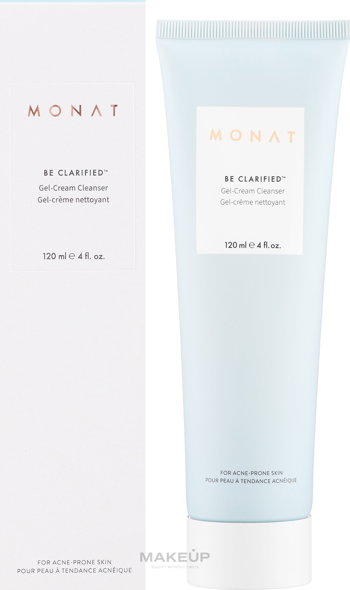 Очищувальний крем-гель для обличчя - Monat Be Clarified Acne Gel-Cream Cleanser — фото 120ml